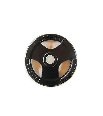 Обрезиненный диск чёрный 20кг со втулкой металлической диаметр  51мм